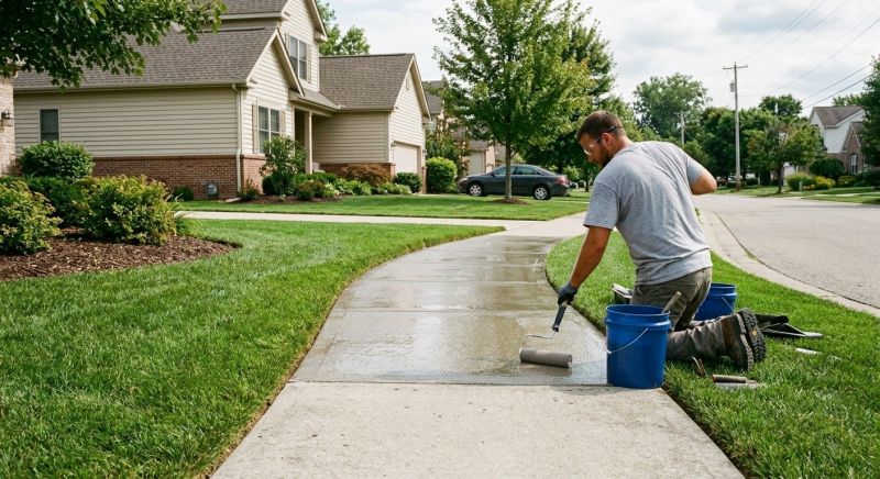 Concrete Walkway Sealing in Kansas City, KS